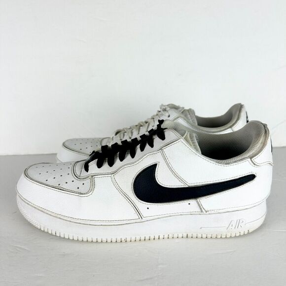 Nike Air Force 1/1 Customizable Sneaker Size 12 Patch White cv1758-100 - Picture 1 of 9